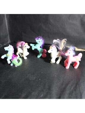 Vintage 1993 My Little Pony Mini Figures Lot Hasbro Petite Ponies G1 Style